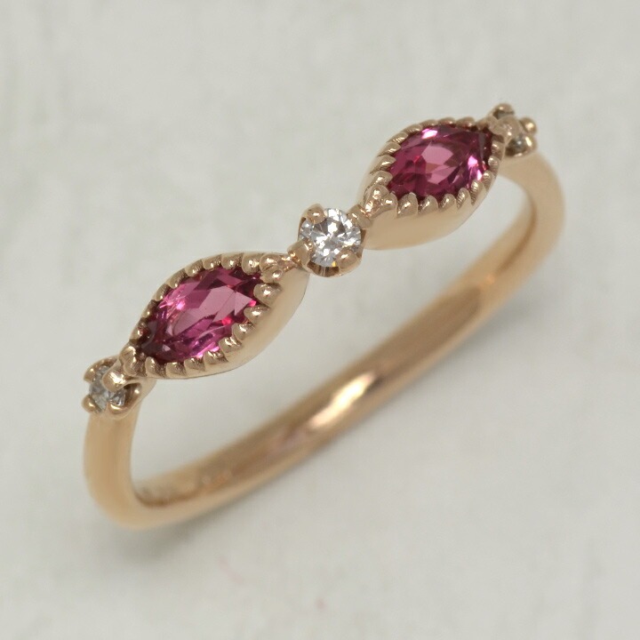 umu -アム- FINE JEWELRY STUIDIOピンクトルマリン ダイヤモンド リング 「aliare」rg0645_kanban2.jpg