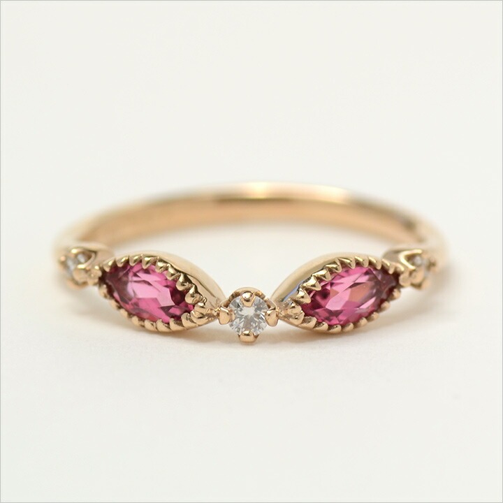umu -アム- FINE JEWELRY STUIDIOピンクトルマリン ダイヤモンド リング 「aliare」rg0645_m.jpg