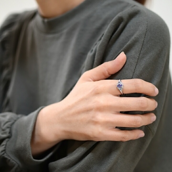 umu -アム- FINE JEWELRY STUIDIOK18 タンザナイト アクアマリン  ダイヤモンド リング 「magia」rg0653_i3.jpg