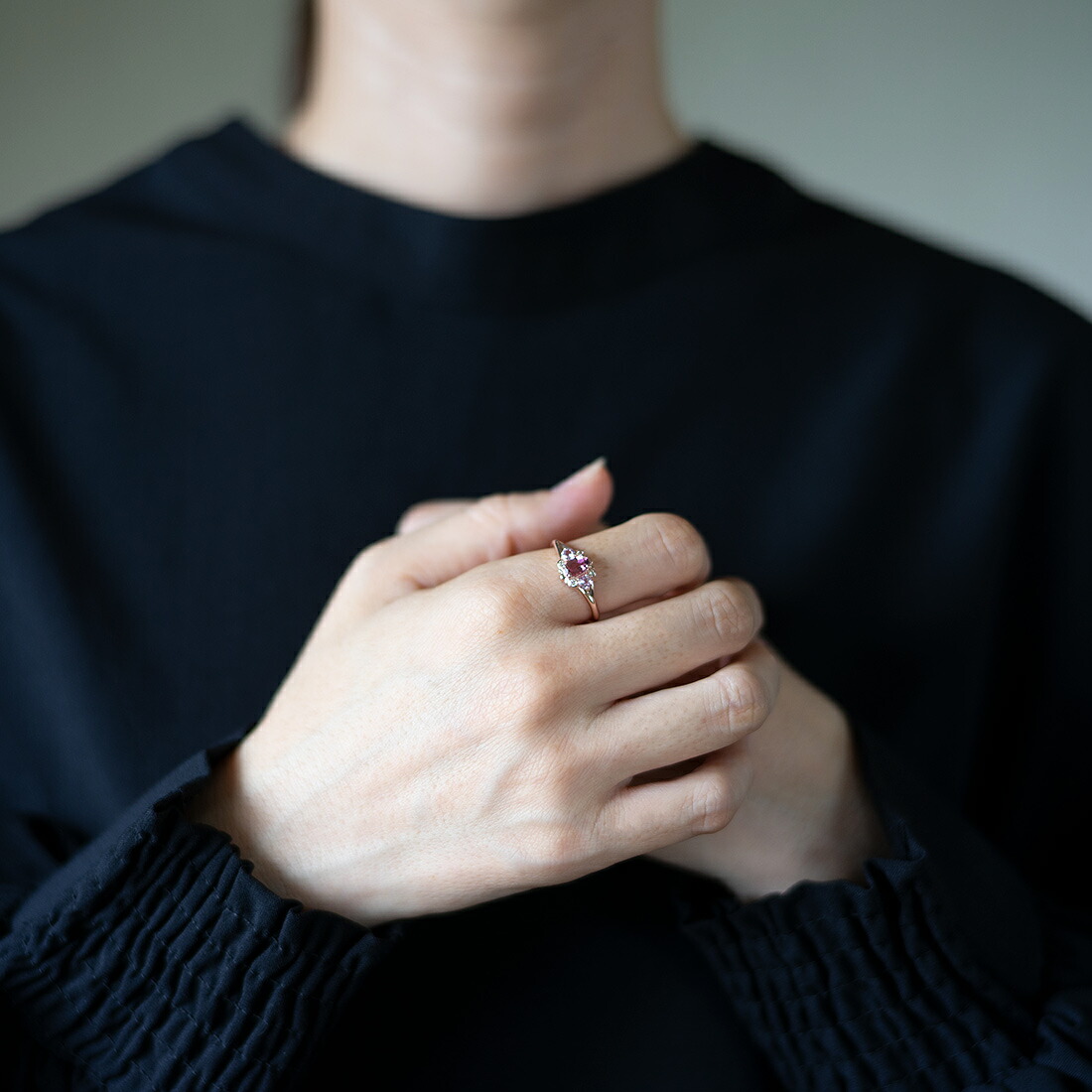 umu -アム- FINE JEWELRY STUIDIOピンクトルマリン×ピンクトパーズ ダイヤモンド リング 「magia」rg0654_i2.jpg