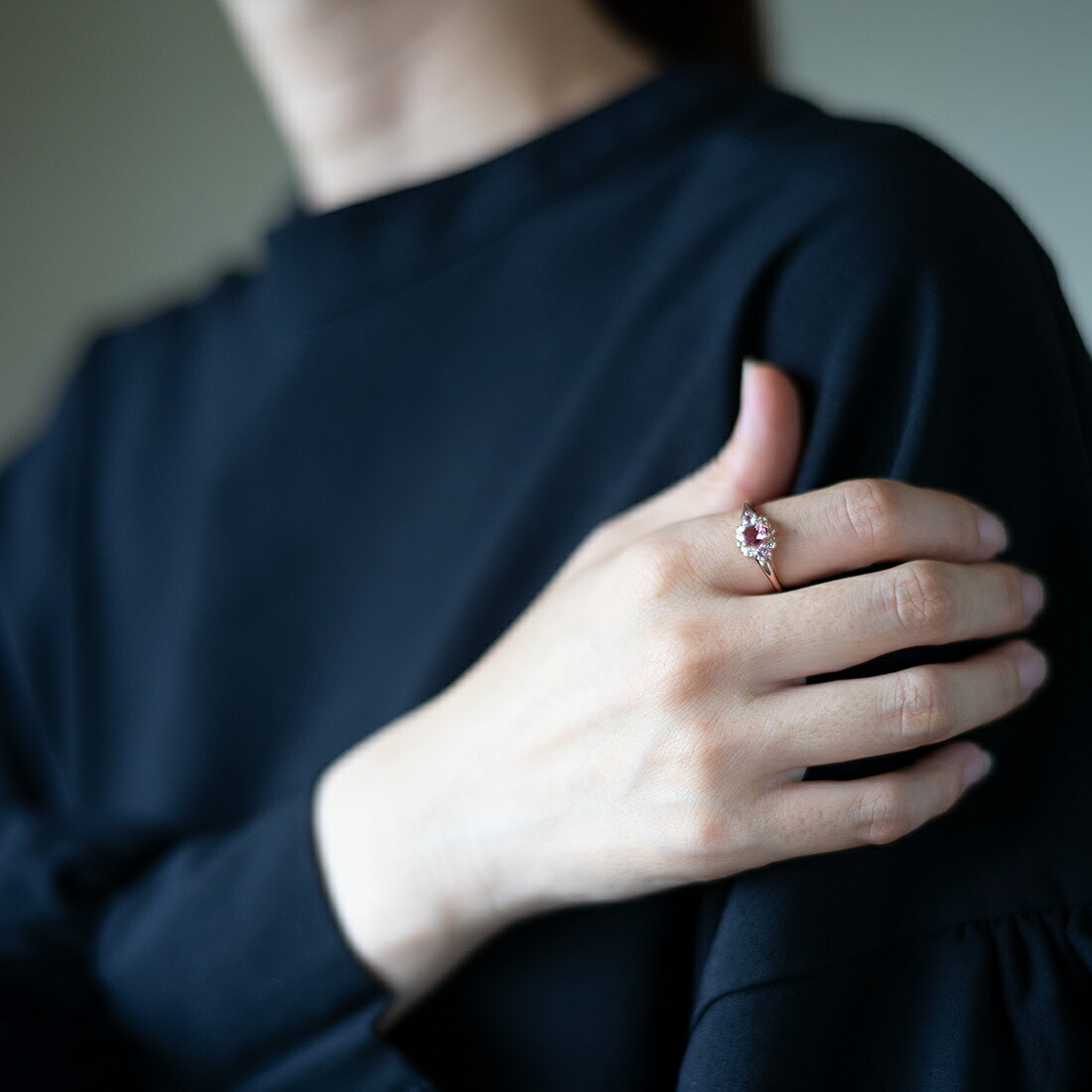 umu -アム- FINE JEWELRY STUIDIOピンクトルマリン×ピンクトパーズ ダイヤモンド リング 「magia」rg0654_i3.jpg