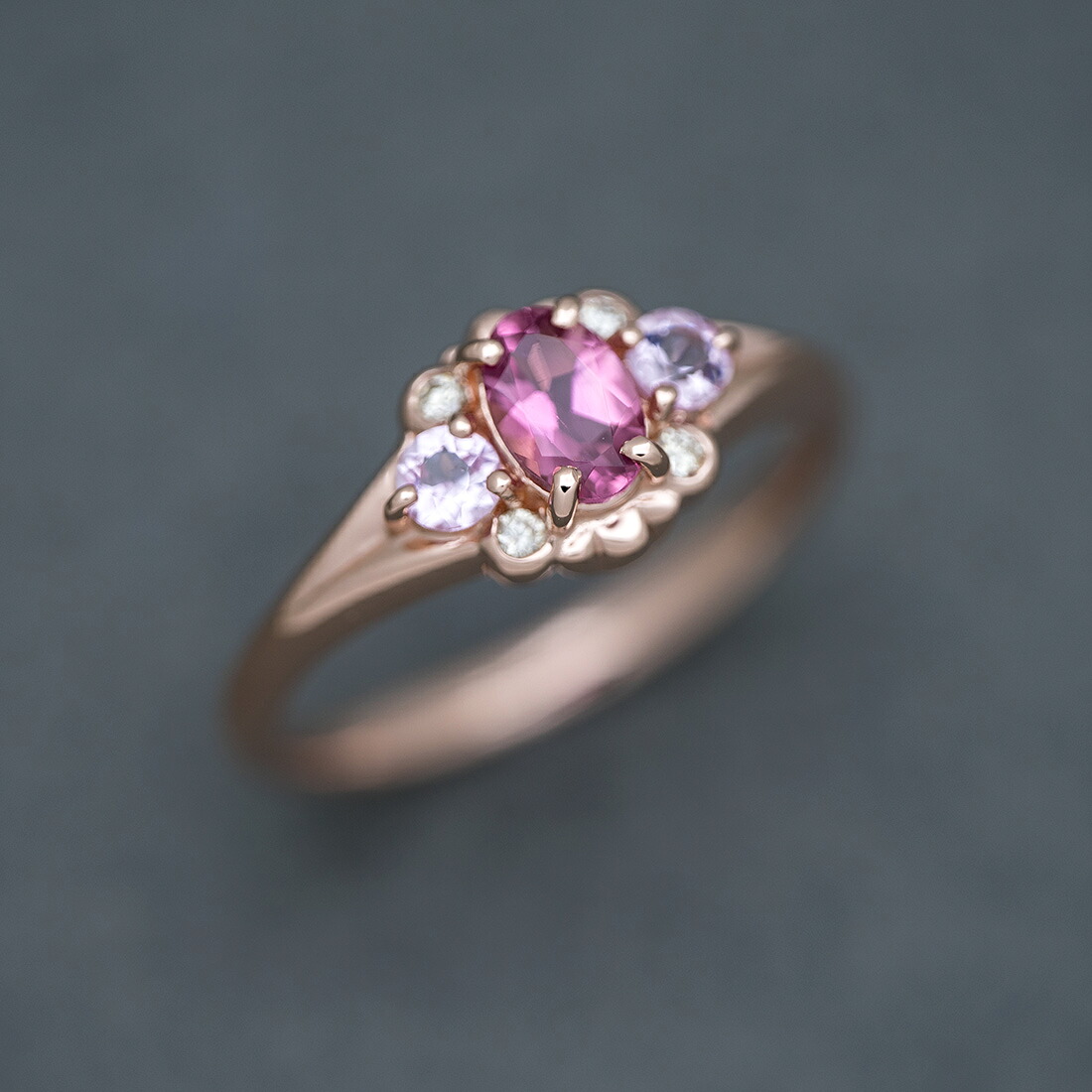 umu -アム- FINE JEWELRY STUIDIOピンクトルマリン×ピンクトパーズ ダイヤモンド リング 「magia」rg0654_kanban2.jpg