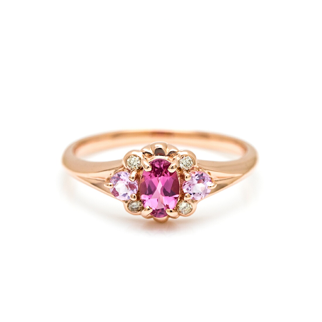 umu -アム- FINE JEWELRY STUIDIOピンクトルマリン×ピンクトパーズ ダイヤモンド リング 「magia」rg0654_m.jpg