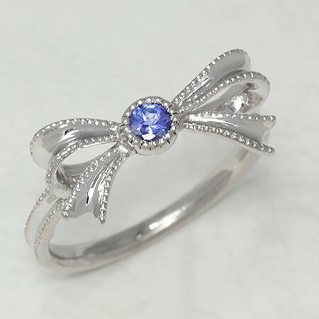 umu -アム- FINE JEWELRY STUIDIOK18 タンザナイト リボンモチーフ リング 「legame」rg0666_kanban2.jpg