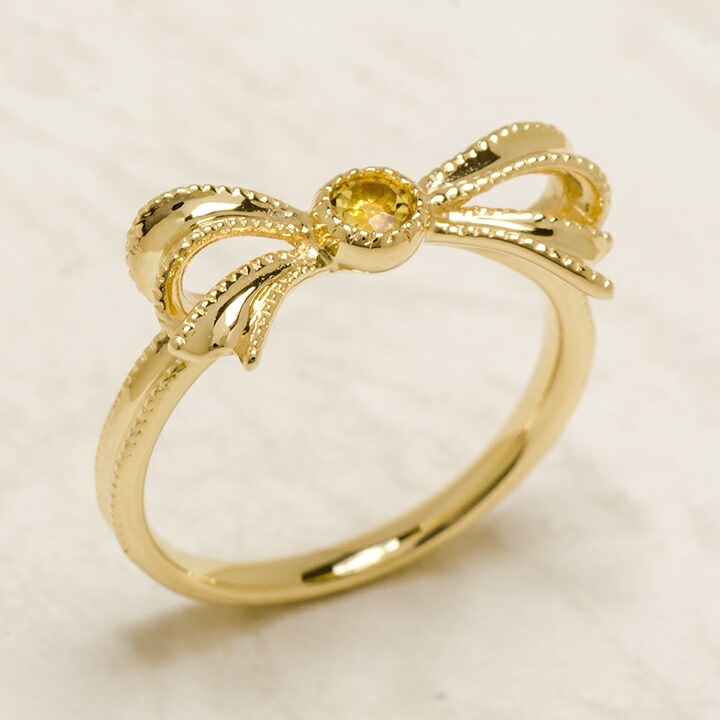 umu -アム- FINE JEWELRY STUIDIOイエローベリル リボンモチーフ リング 「legame」rg0668_kanban2.jpg