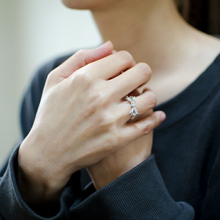 umu -アム- FINE JEWELRY STUIDIOダイヤモンド リボンモチーフ リング 「legame」rg0669_i2.jpg
