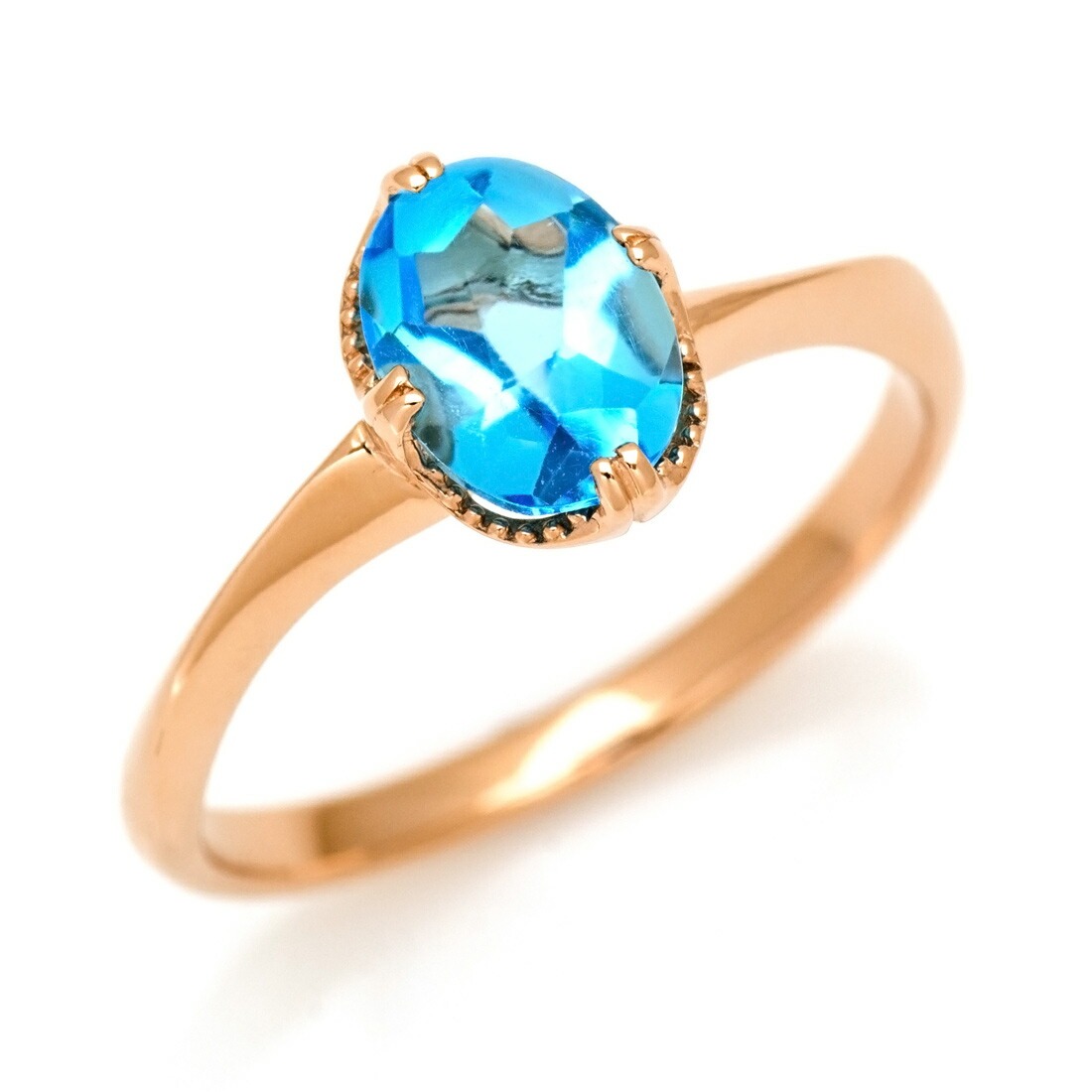 Blue Topaz K18ブルートパーズリング (NO.48665) – JEX宝石