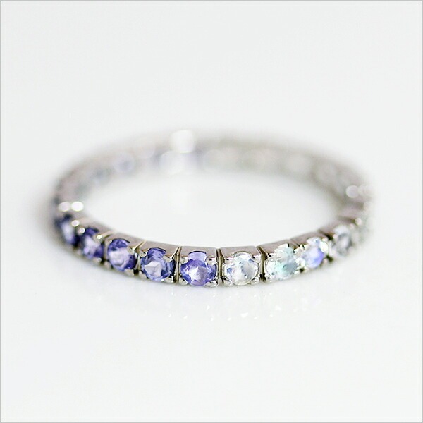 umu -アム- FINE JEWELRY STUIDIOK18 タンザナイト×ブルームーンストーン フルエタニティリングrg0683_m.jpg