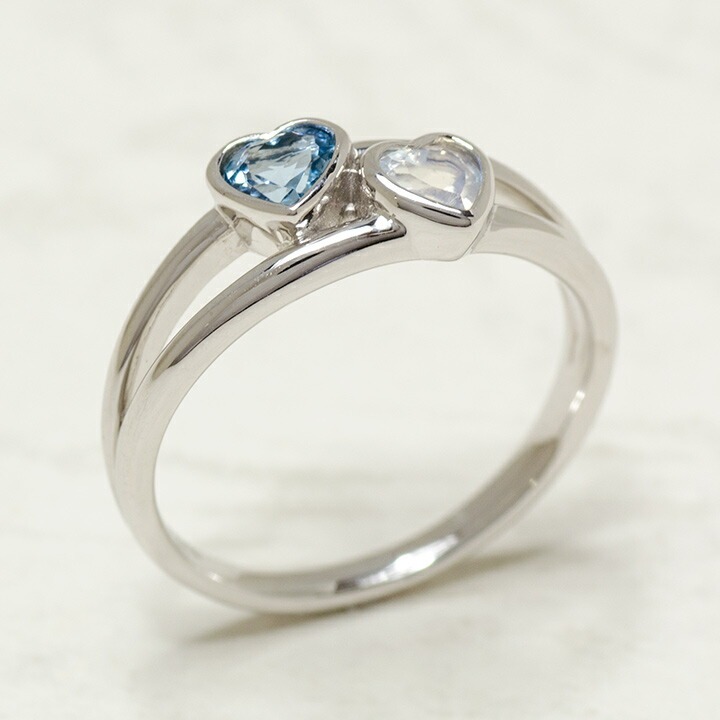 umu -アム- FINE JEWELRY STUIDIOK18 アクアマリン ブルームーンストーン ハート リング 「amato」rg0690_kanban2.jpg