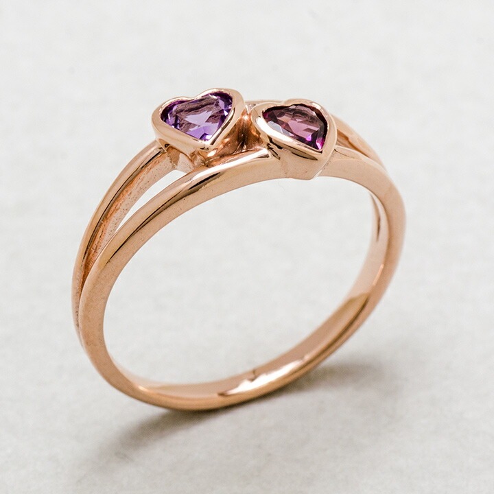 umu -アム- FINE JEWELRY STUIDIOK18 アメシスト ロードライトガーネット ハート リング 「amato」rg0691_kanban2.jpg