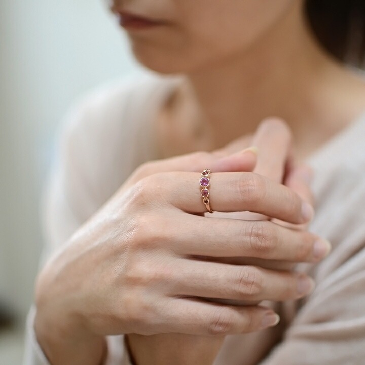 umu -アム- FINE JEWELRY STUIDIOピンクトルマリン リング 「cerchio」rg0698_i2.jpg