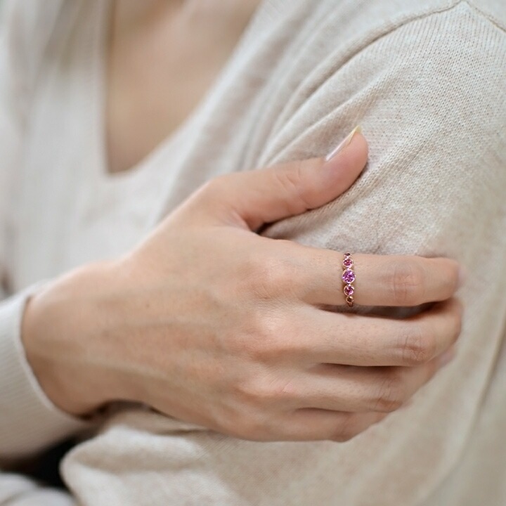 umu -アム- FINE JEWELRY STUIDIOピンクトルマリン リング 「cerchio」rg0698_i3.jpg