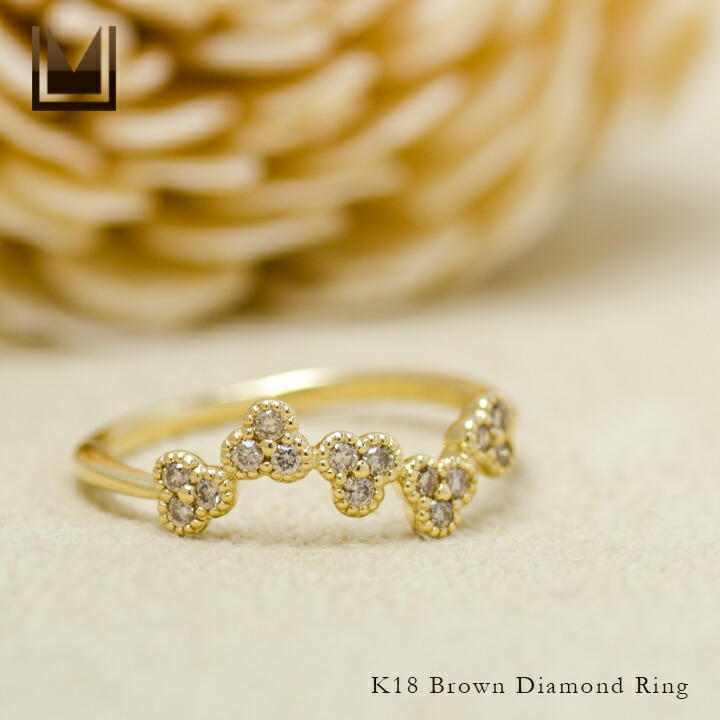 umu -アム- FINE JEWELRY STUIDIOブラウンダイヤモンド フラワーモチーフ リング 「fiorita」rg0711_1.jpg