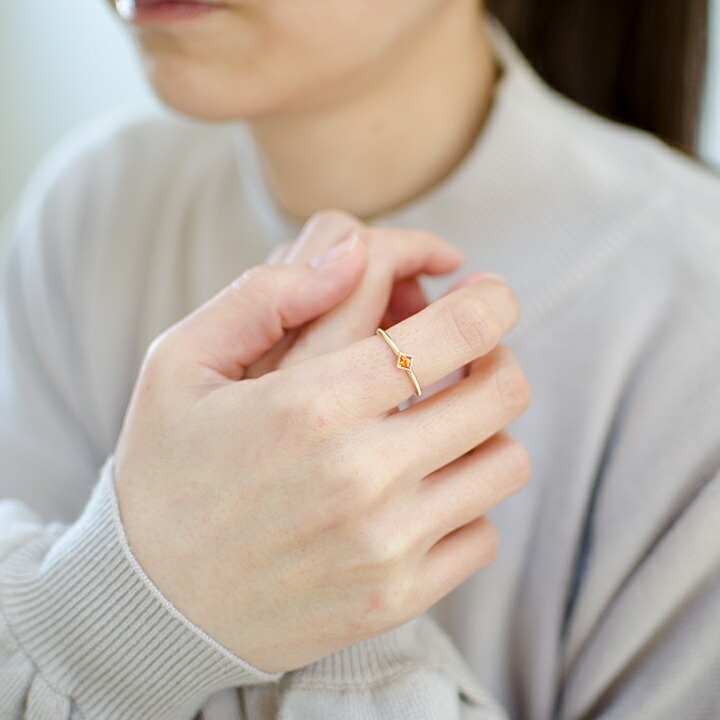 umu -アム- FINE JEWELRY STUIDIOK18 オレンジサファイア リング 「asso」rg0722_i2.jpg