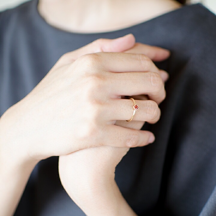 umu -アム- FINE JEWELRY STUIDIOK18 ディープオレンジサファイア リング 「asso」rg0723_i2.jpg