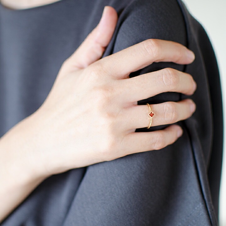 umu -アム- FINE JEWELRY STUIDIOK18 ディープオレンジサファイア リング 「asso」rg0723_i3.jpg