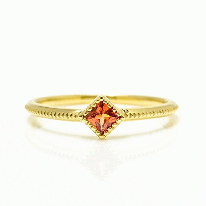 umu -アム- FINE JEWELRY STUIDIOK18 ディープオレンジサファイア リング 「asso」rg0723_m.jpg