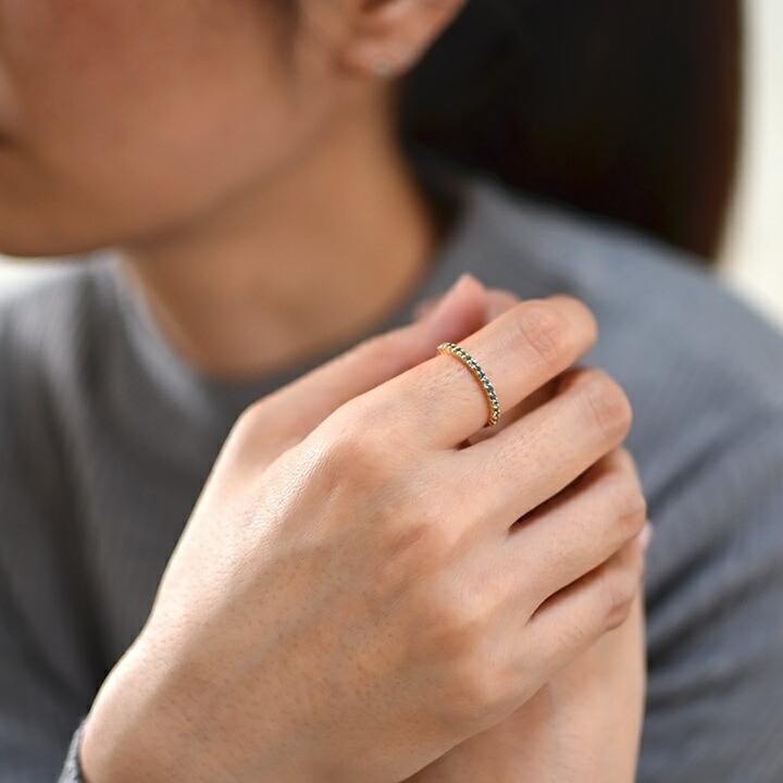 umu -アム- FINE JEWELRY STUIDIOK18 サンタマリアアクアマリン エタニティリング 「fila」rg0737_i2.jpg