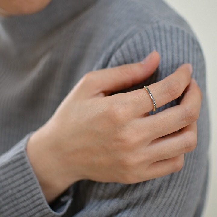 umu -アム- FINE JEWELRY STUIDIOK18 サンタマリアアクアマリン エタニティリング 「fila」rg0737_i3.jpg