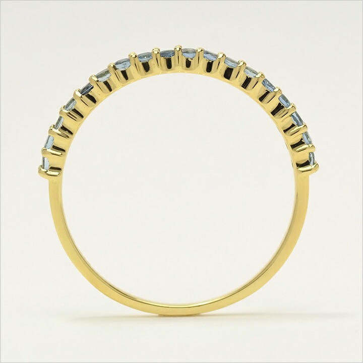 umu -アム- FINE JEWELRY STUIDIOK18 サンタマリアアクアマリン エタニティリング 「fila」rg0737_s.jpg