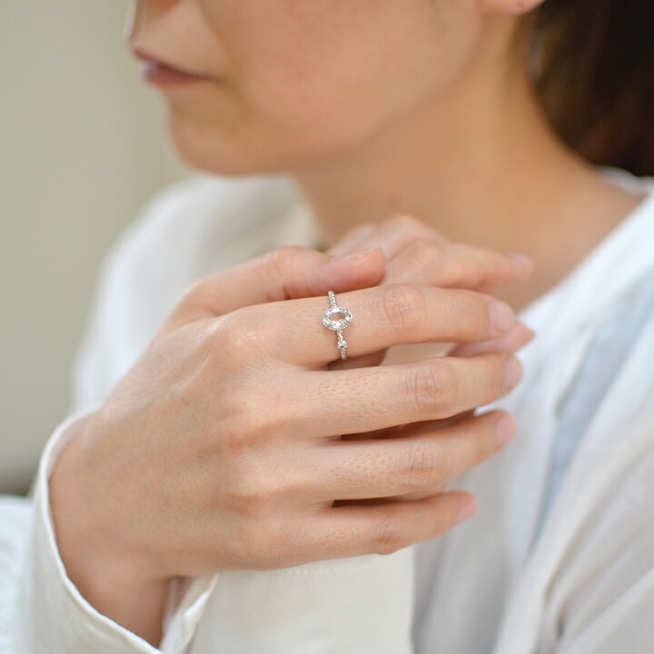 umu -アム- FINE JEWELRY STUIDIOK18 グリーンアメシスト ダイヤモンド リング 「spaiato」rg0758_i2.jpg