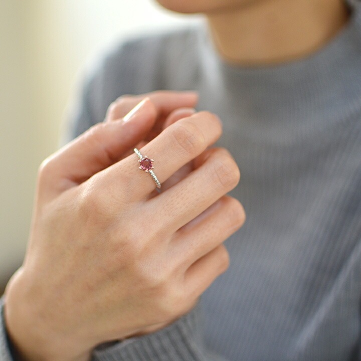 umu -アム- FINE JEWELRY STUIDIOK18/PT900 ピンクトルマリン リング 「reginetta」rg0775_i2.jpg