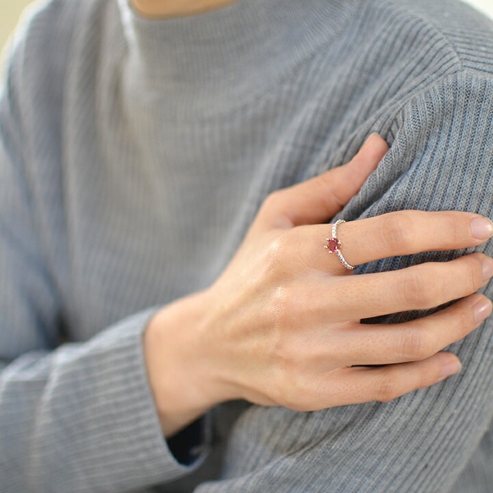 umu -アム- FINE JEWELRY STUIDIOK18/PT900 ピンクトルマリン リング 「reginetta」rg0775_i3.jpg