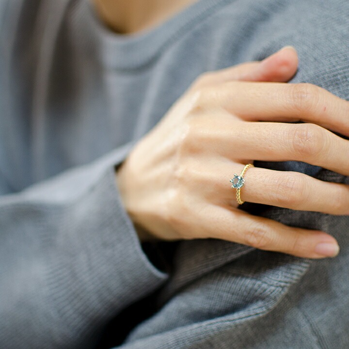 umu -アム- FINE JEWELRY STUIDIOK18/PT900 アクアマリン リング 「reginetta」rg0776_i3.jpg