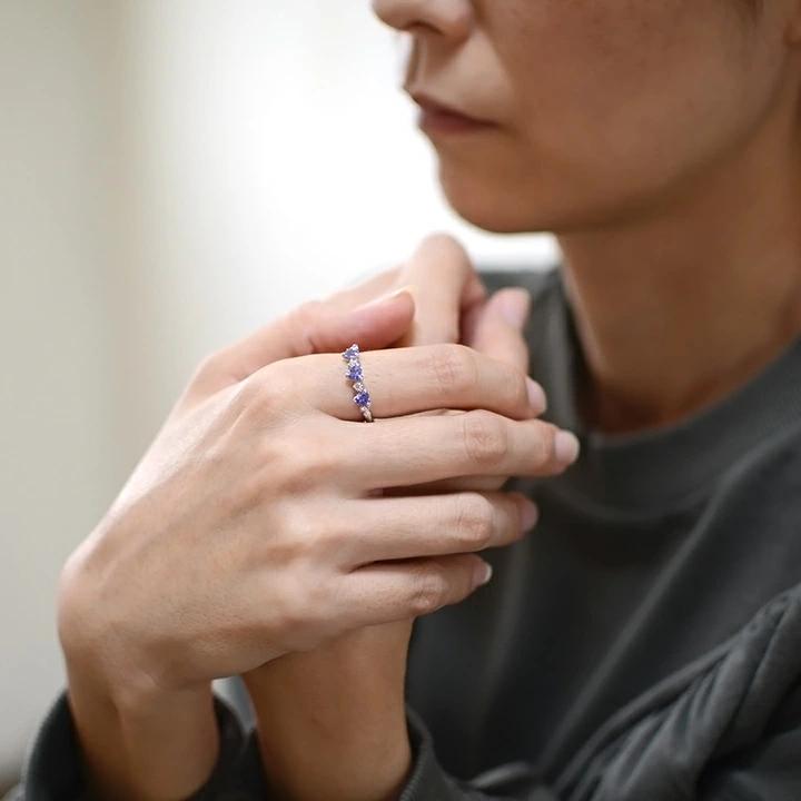umu -アム- FINE JEWELRY STUIDIOK18 タンザナイト ダイヤモンド リング 「carino」rg0786_i2.jpg