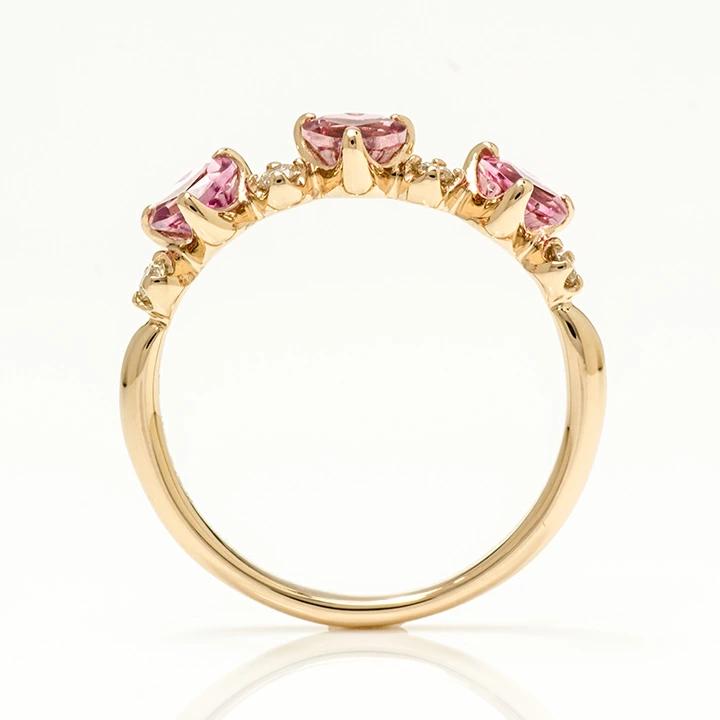 umu -アム- FINE JEWELRY STUIDIOK18 ピンクトルマリン ダイヤモンド リング 「carino」rg0788_s.jpg