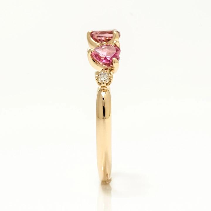 umu -アム- FINE JEWELRY STUIDIOK18 ピンクトルマリン ダイヤモンド リング 「carino」rg0788_y.jpg
