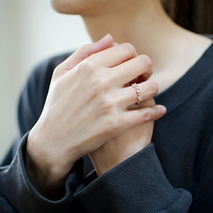 umu -アム- FINE JEWELRY STUIDIOK18 ブルームーンストーン ダイヤモンド リング 「carino」rg0789_i2.jpg