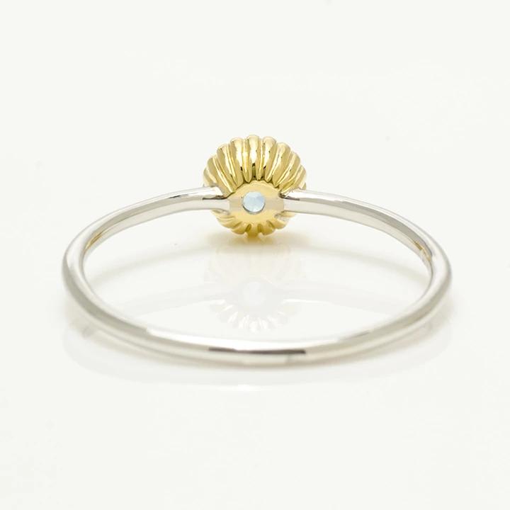 umu -アム- FINE JEWELRY STUIDIOK18/PT900 サンタマリアアクアマリン コンビネーション リング 「figaro」rg0795_u.jpg