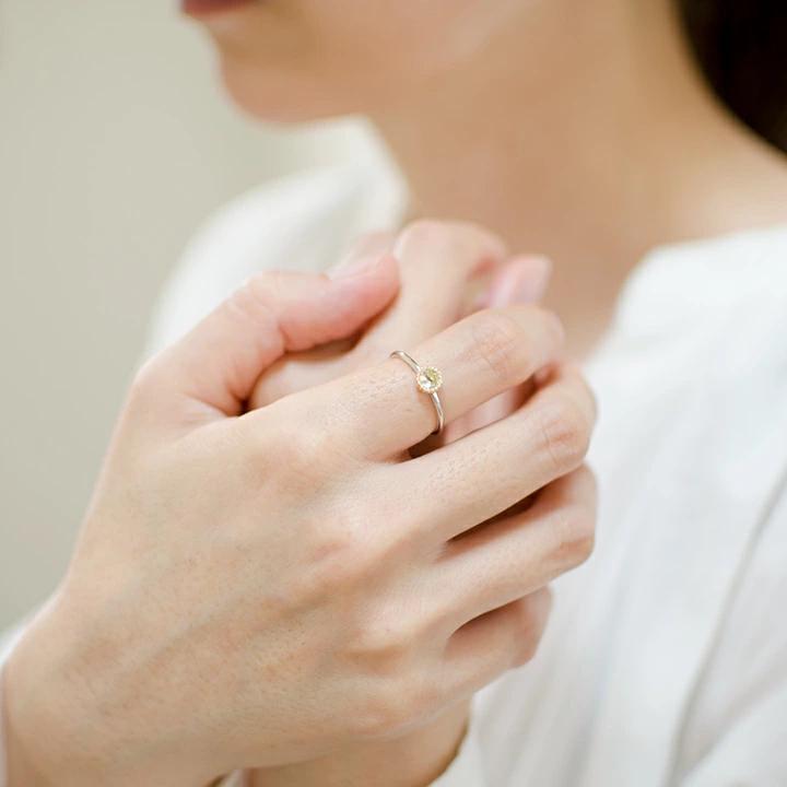 umu -アム- FINE JEWELRY STUIDIOK18/PT900 アンブリゴナイト コンビネーション リング 「figaro」rg0796_i2.jpg