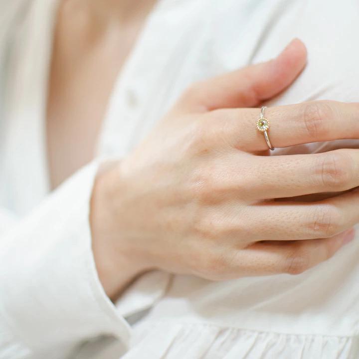 umu -アム- FINE JEWELRY STUIDIOK18/PT900 アンブリゴナイト コンビネーション リング 「figaro」rg0796_i3.jpg