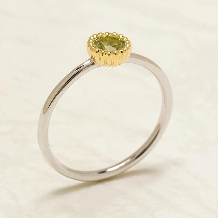 umu -アム- FINE JEWELRY STUIDIOK18/PT900 アンブリゴナイト コンビネーション リング 「figaro」rg0796_kanban2.jpg