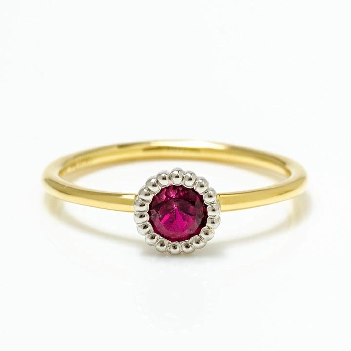 umu -アム- FINE JEWELRY STUIDIOK18/PT900 ルベライト コンビネーション リング 「figaro」rg0798_m.jpg