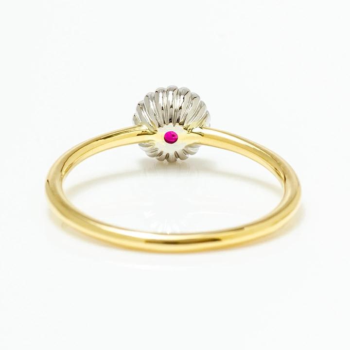 umu -アム- FINE JEWELRY STUIDIOK18/PT900 ルベライト コンビネーション リング 「figaro」rg0798_u.jpg