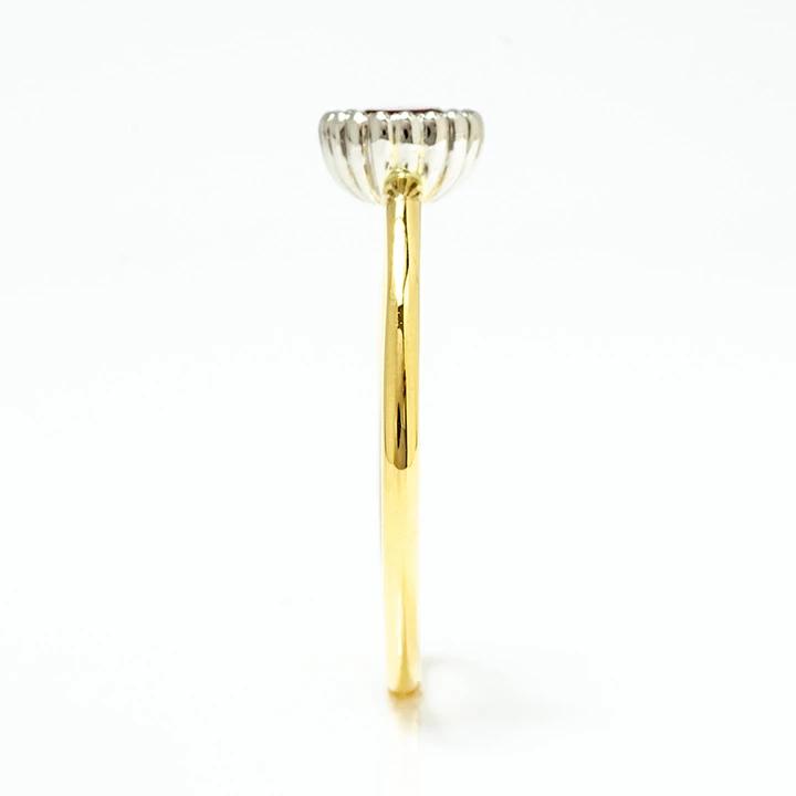 umu -アム- FINE JEWELRY STUIDIOK18/PT900 ルベライト コンビネーション リング 「figaro」rg0798_y.jpg