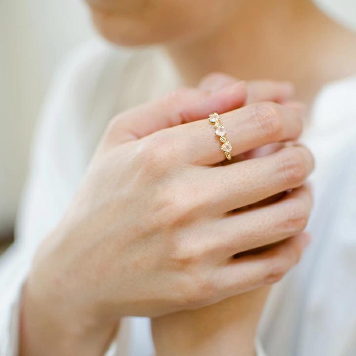 umu -アム- FINE JEWELRY STUIDIOローズクォーツ ダイヤモンド リング 「carino」rg0799_i2.jpg