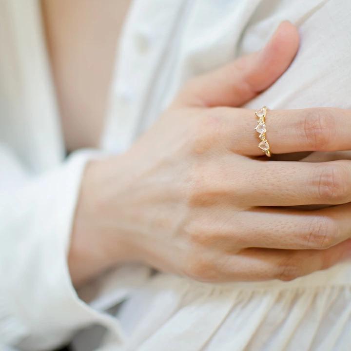 umu -アム- FINE JEWELRY STUIDIOローズクォーツ ダイヤモンド リング 「carino」rg0799_i3.jpg