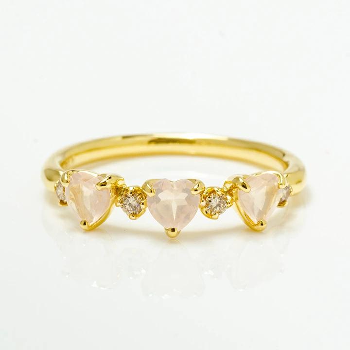 umu -アム- FINE JEWELRY STUIDIOローズクォーツ ダイヤモンド リング 「carino」rg0799_m.jpg