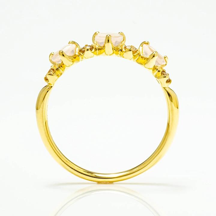 umu -アム- FINE JEWELRY STUIDIOローズクォーツ ダイヤモンド リング 「carino」rg0799_s.jpg