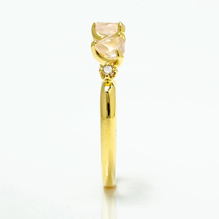 umu -アム- FINE JEWELRY STUIDIOローズクォーツ ダイヤモンド リング 「carino」rg0799_y.jpg