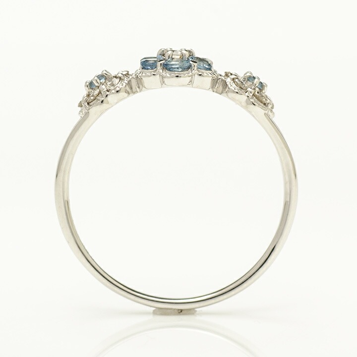 umu -アム- FINE JEWELRY STUIDIOK18 サンタマリアアクアマリン ダイヤモンド フラワーモチーフ リング 「parterre」rg0800_s.jpg
