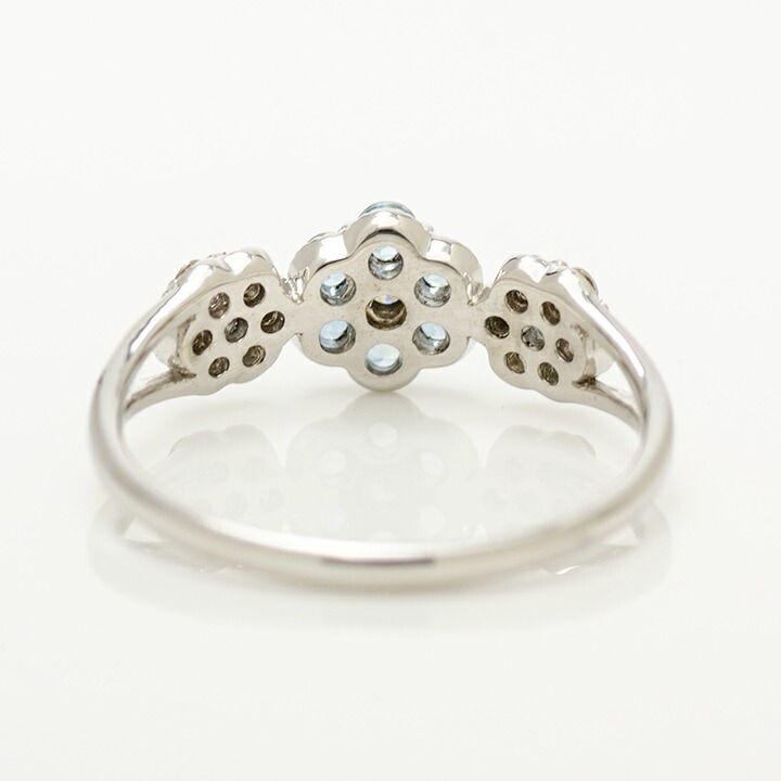 umu -アム- FINE JEWELRY STUIDIOK18 サンタマリアアクアマリン ダイヤモンド フラワーモチーフ リング 「parterre」rg0800_u.jpg