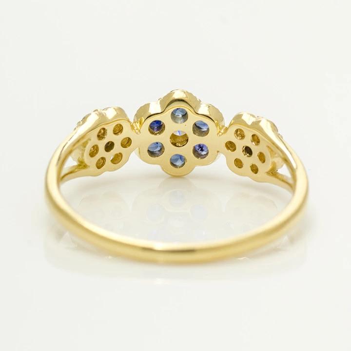 umu -アム- FINE JEWELRY STUIDIOK18 ブルーサファイア ダイヤモンド フラワーモチーフ リング 「parterre」rg0801_u.jpg