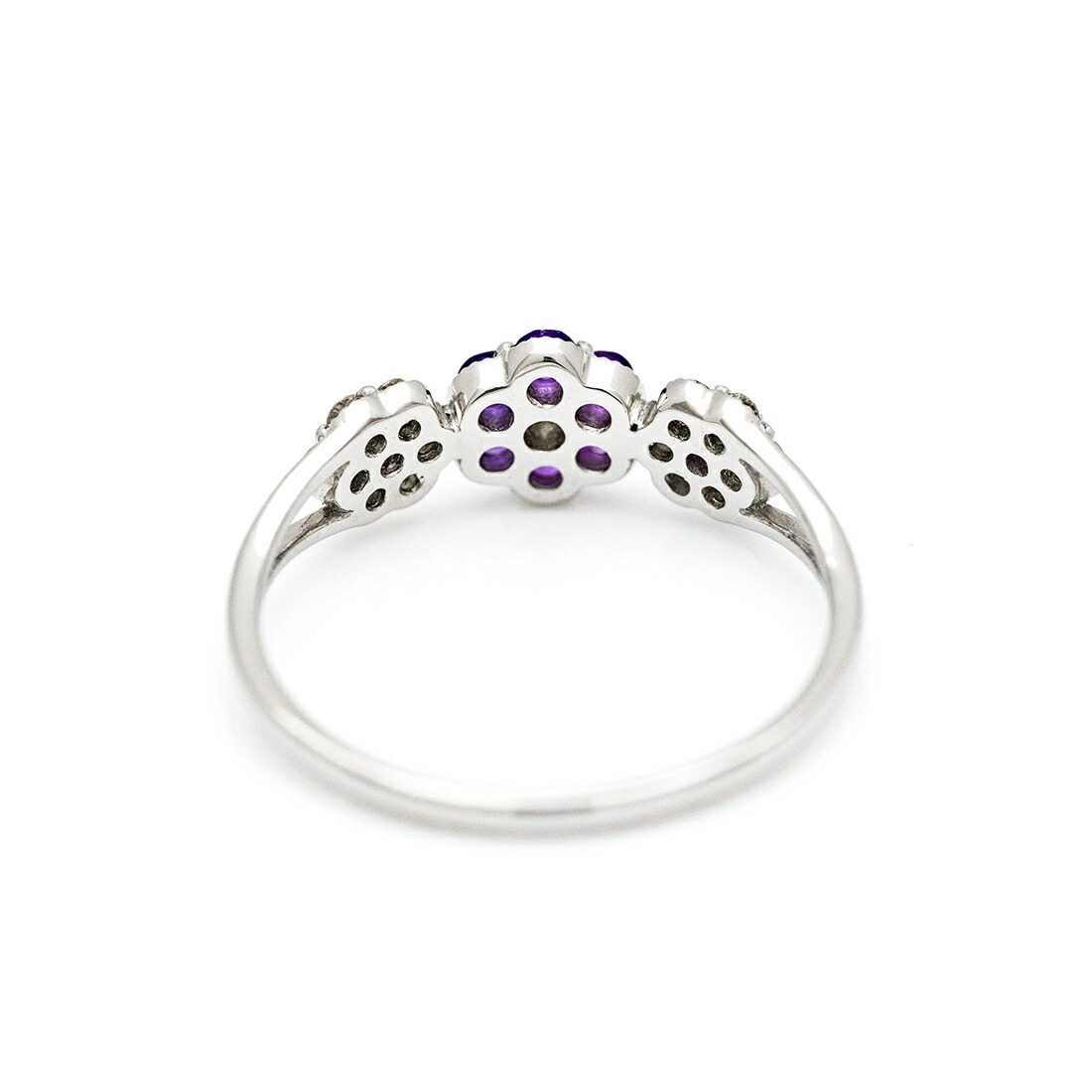 umu -アム- FINE JEWELRY STUIDIOアメシスト ダイヤモンド フラワーモチーフ リング 「parterre」rg0803_u.jpg