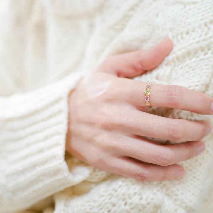 umu -アム- FINE JEWELRY STUIDIOK18 フェミニンカラー リング 「chicca」rg0830_i3.jpg