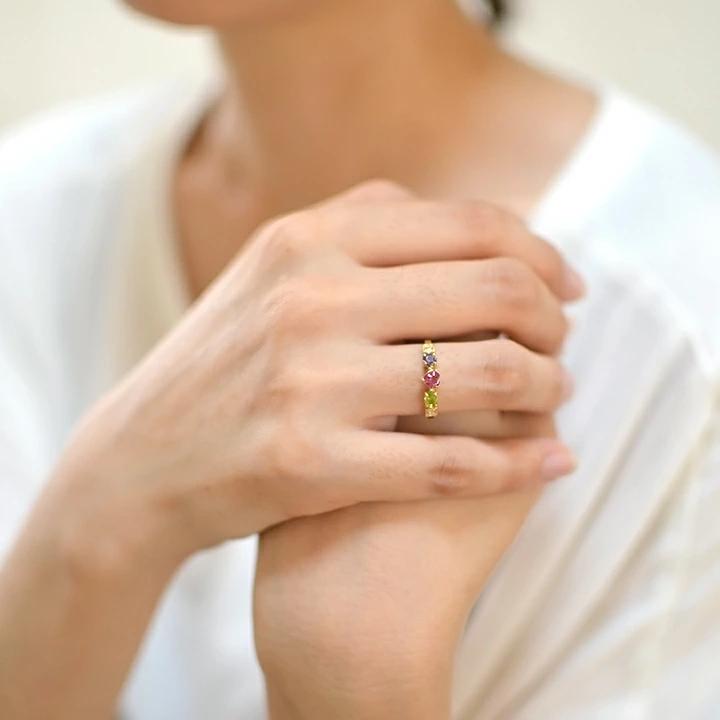 umu -アム- FINE JEWELRY STUIDIOK18 ロマンティックカラー リング 「chicca」rg0831_i2.jpg